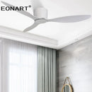 Modern black & white ceiling fan with led light & remote control bedroom