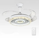 DecorBites™ 42" Leaf Fan Chandelier Invisible Fan Lighting for Bedroom and Dining Room