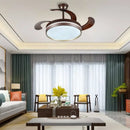 DecorBites™ 42" Modern Black White LED Ceiling Fan Remote Control Lighting for Dining Room Bedroom