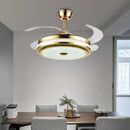 DecorBites™ 42" Smart LED Ceiling Fan Light with Retractable Blades and Remote Control