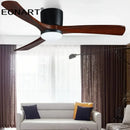 Modern black & white wooden led dc ceiling fan bedroom light
