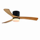 Modern black & white wooden led dc ceiling fan bedroom light