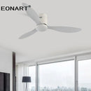 DecorBites™ 52" Black DC Ceiling Fan, Remote Control, No Light
