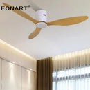 DecorBites™ 52" Black DC Ceiling Fan, Remote Control, No Light