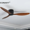 Modern black & white ceiling fan with led light – living room remote
