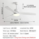 DecorBites™ 52" DC Motor Ceiling Fan with LED Light & Remote Control
