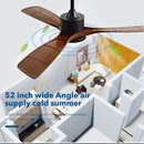 DecorBites™ 52" DC Motor Ceiling Fan with LED Light & Remote Control