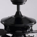 Luxury black crystal ceiling fan with wood blades living room remote
