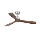 Modern wood propeller ceiling fan living room silent silver hub