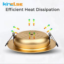 DecorBites™ 5W/7W Gold LED Ceiling Downlight: Ultra-thin Luxury Spot Lighting for Home, Bathroom, Bedroom