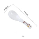 DecorBites™ 6.5inch Retro Ceramic Ramen Bowl Set with Lid, Chopsticks, and Spoons