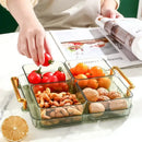 DecorBites™ 6-Grid Divided Fruit Plate Snack Dish Dry Fruit Tray Light Luxury Tray
