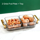 DecorBites™ 6-Grid Divided Fruit Plate Snack Dish Dry Fruit Tray Light Luxury Tray