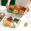 DecorBites™ 6-Grid Divided Fruit Plate Snack Dish Dry Fruit Tray Light Luxury Tray