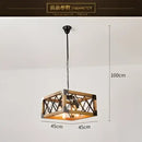 DecorBites™ 6-Head Industrial Style Pendant Lamp - Retro Solid Wood Iron Table Light