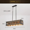 DecorBites™ 6-Head Industrial Style Pendant Lamp - Retro Solid Wood Iron Table Light