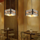 DecorBites™ 6-Head Industrial Style Pendant Lamp - Retro Solid Wood Iron Table Light