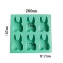 Mint green bunny tooth silicone mold kitchen baking tool
