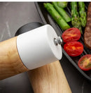 DecorBites™ 6-Inch Manual Wooden Salt Pepper Grinder, Multi-Purpose Ceramic Kitchen Tool