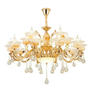 DecorBites™ 6-Light LED Dolomite Chandelier for Foyer, Living Room, Kitchen - Modern Ceiling Lighting