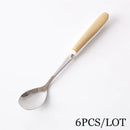DecorBites™ 6-Piece Coffee Spoon Set, European Bone China & Stainless Steel Tableware