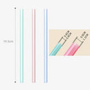 DecorBites™ 6-Piece Reusable Silicone Straws Set with Cleaning Brush - Eco-Friendly Party Accessories