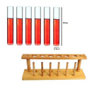 Modern wood and glass tube cocktail glass set dining room decor
