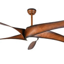 DecorBites™ 60" Brown Blades Ceiling Fan with Lights Remote Control LED Light