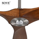 DecorBites™ 60" Industrial Wooden Ceiling Fans Remote Control Ventilateur De Plafond