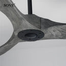 DecorBites™ 60" Solid Wood DC Ceiling Fan with Remote Control