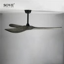 DecorBites™ 60" Solid Wood DC Ceiling Fan with Remote Control