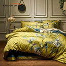 DecorBites™ 600TC Egyptian Cotton Bird Plant Flowers Bedding Set with Digital Printing
