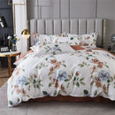 White floral teal 600tc egyptian cotton bedding set bedroom duvet cover
