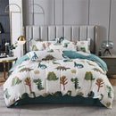 White floral teal 600tc egyptian cotton bedding set bedroom duvet cover
