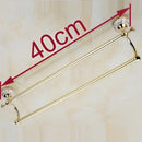 DecorBites™ 60cm Double Towel Bar with Ceramic Gold Finish for Bathroom Accessories.