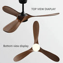 DecorBites™ 60Inch Ceiling Fan with Remote Control, LED Light - 3 Blade DC 30W Copper Motor