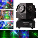 Black dual lens moving head strobe beam laser light for living room