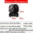 Black dual lens moving head strobe beam laser light for living room