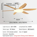 DecorBites™ 63" DC Indoor Ceiling Fan Light New Style Strong Winds Chandelier
