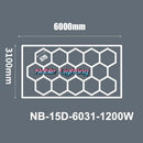 DecorBites™ 6500K LED Hexagrid System for Workshop, Gym, Studio - 2 Year Warranty