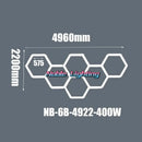 DecorBites™ 6500K LED Hexagrid System for Workshop, Gym, Studio - 2 Year Warranty