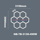 DecorBites™ 6500K LED Hexagrid System for Workshop, Gym, Studio - 2 Year Warranty