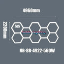 DecorBites™ 6500K LED Hexagrid System for Workshop, Gym, Studio - 2 Year Warranty