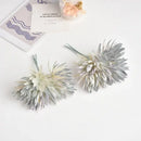 DecorBites™ 6pc 12cm Silk Mini Handmade Bouquet Wedding Home Decoration Fake Flowers