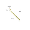 DecorBites™ 6Pcs Colorful Glass Curved Juice Straws - Heat-resistant and Transparent
