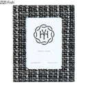 DecorBites™ 6x7 Inch Fabric Framed Portrait Photo Frame for TV Cabinet Decor