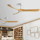 DecorBites™ 70" Black American Modern Wooden Blade Ceiling Fan for Indoor Restaurant