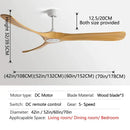 DecorBites™ 70" Black American Modern Wooden Blade Ceiling Fan for Indoor Restaurant