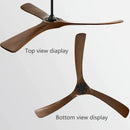 DecorBites™ 70" Black American Modern Wooden Blade Ceiling Fan for Indoor Restaurant