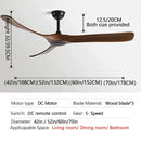 DecorBites™ 70" Black American Modern Wooden Blade Ceiling Fan for Indoor Restaurant